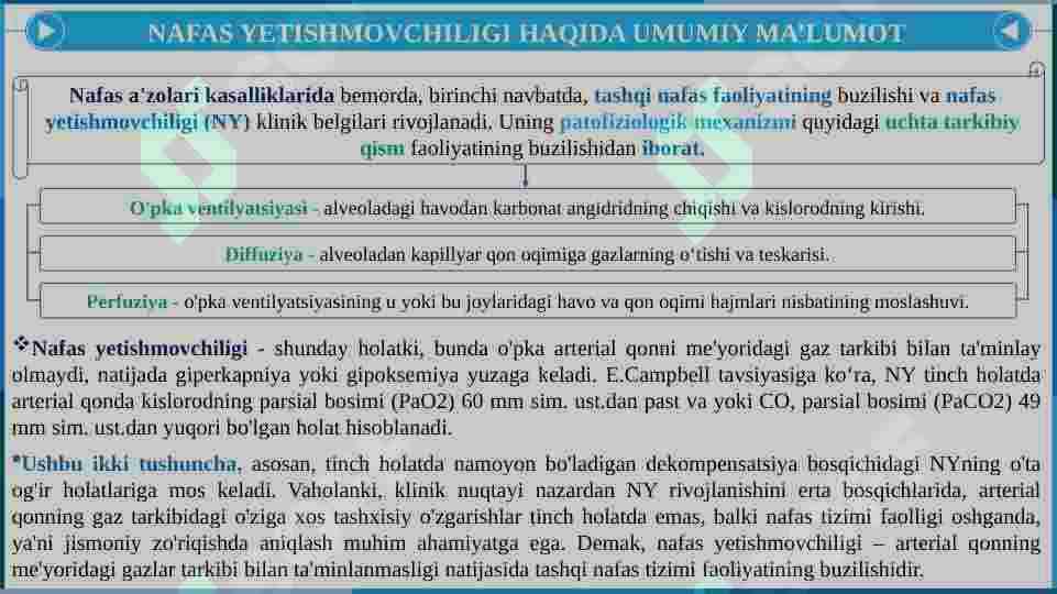 O'TKIR VA SURUNKALI NAFAS YETISHMOVCHILIGI 4