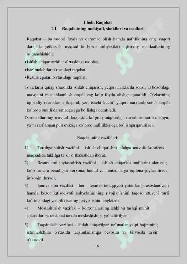 IQTISODIYOT NAZARIYASI KURSI 6