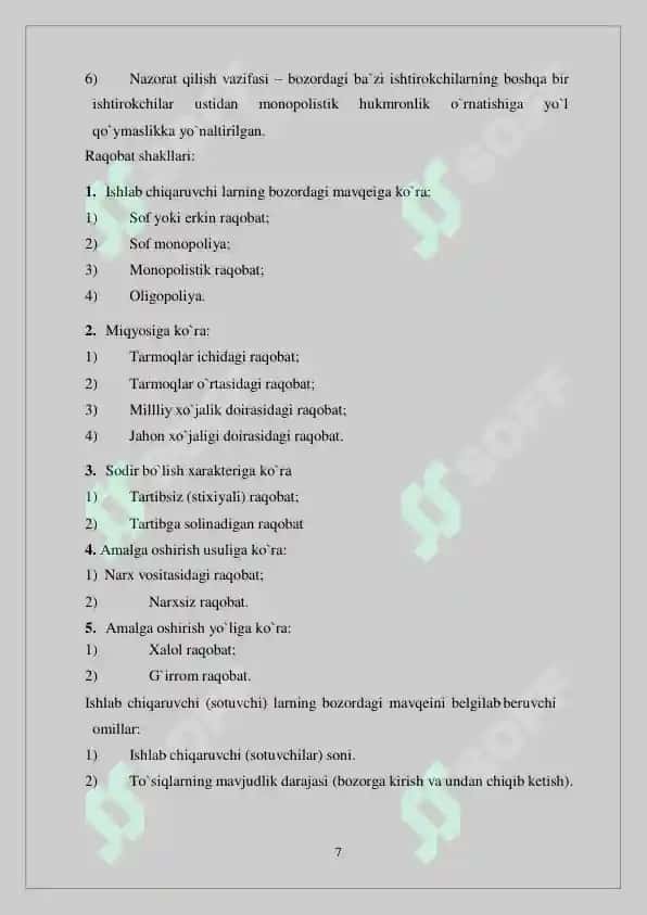 IQTISODIYOT NAZARIYASI KURSI 7