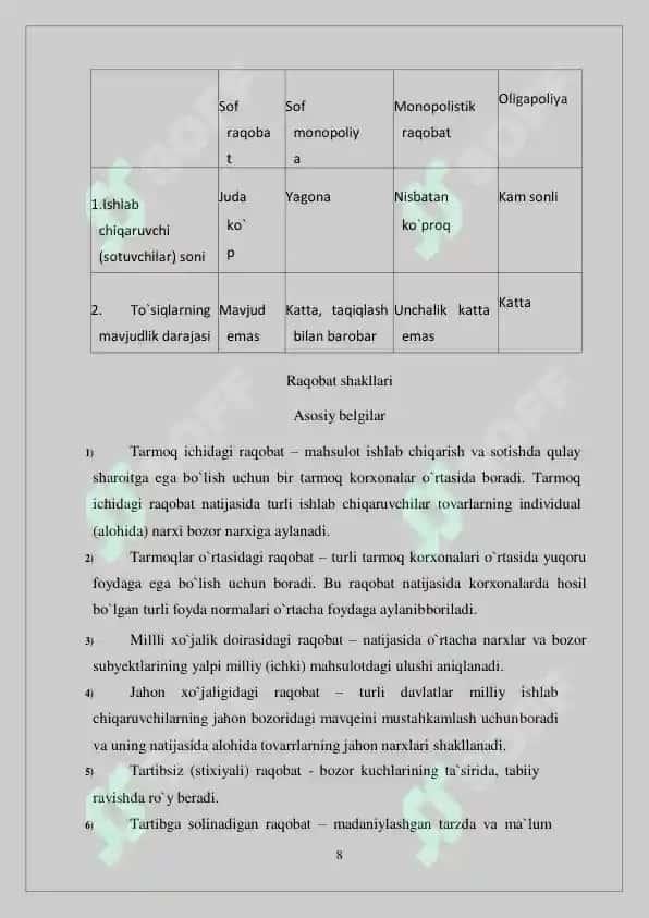IQTISODIYOT NAZARIYASI KURSI 8