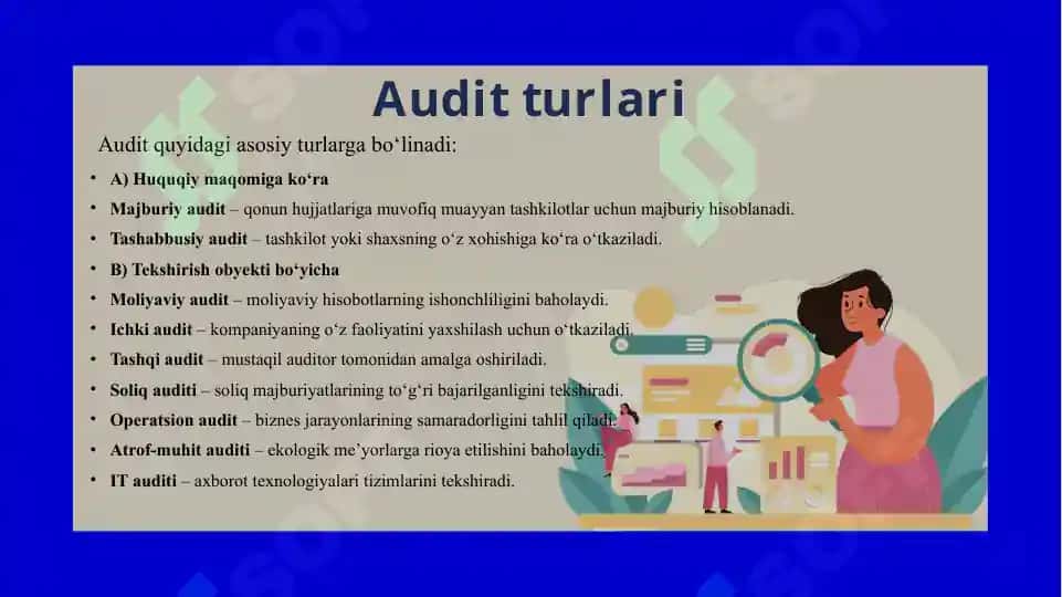 Audit turlari, tamoyillari va usullari 4