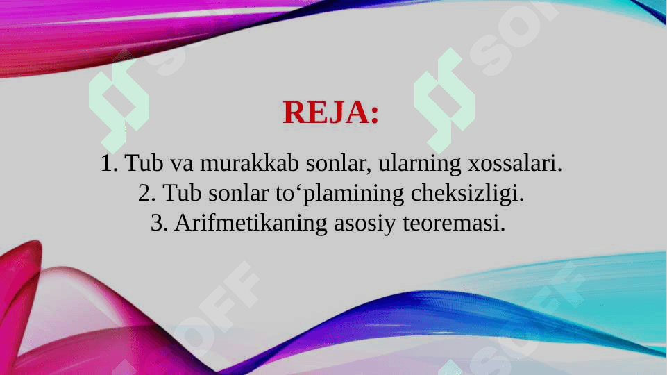 Tub va murakkab sonlar 3