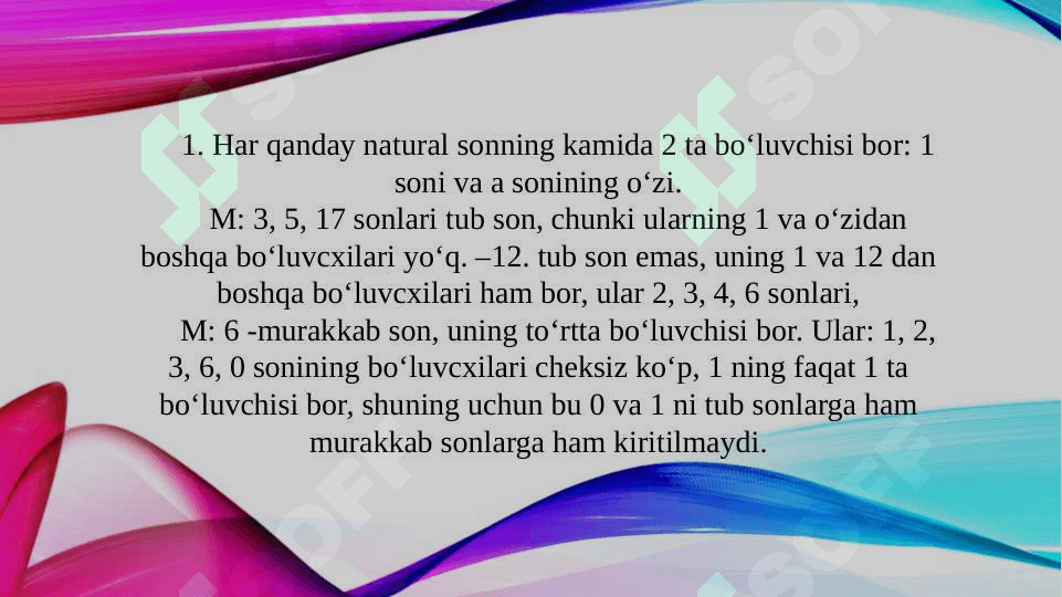 Tub va murakkab sonlar 5
