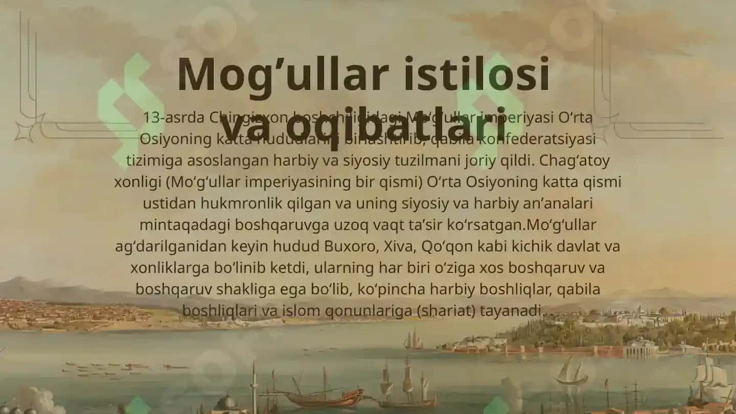 O’rta Osiyoning davlat boshqaruvining asoslari 5