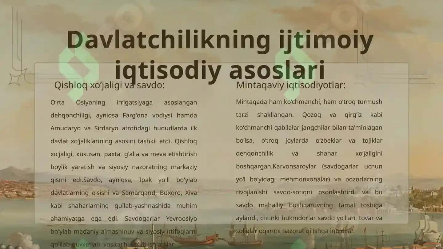 O’rta Osiyoning davlat boshqaruvining asoslari 7