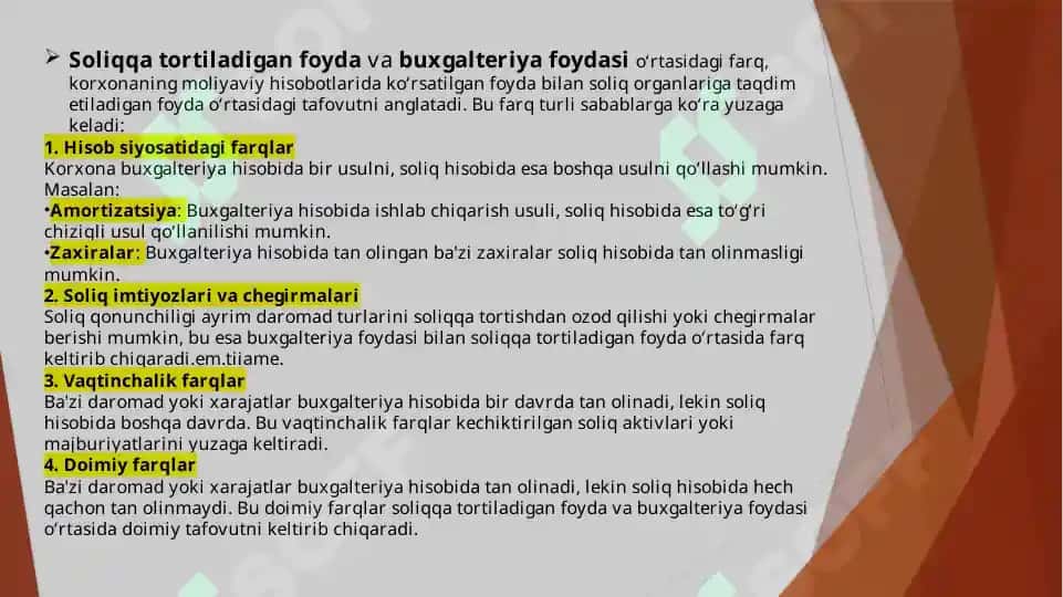 BO’YICHA KECHIKTIRILGAN SOLIQLARNI DASTLABKI TAN OLISH 4