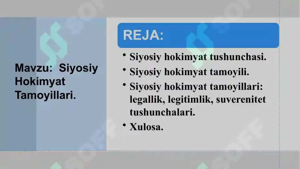 Siyosiy Hokimyat Tamoyillari 2