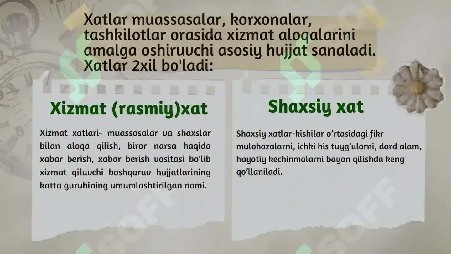 Xizmat xatlari matnlari 2