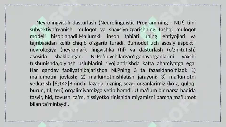 NLP texnologiyasi 4