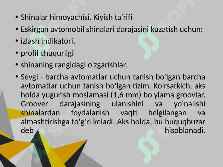 Transport oqimi shovqini darajasi gaz ta'sir etuvchi omillar 3