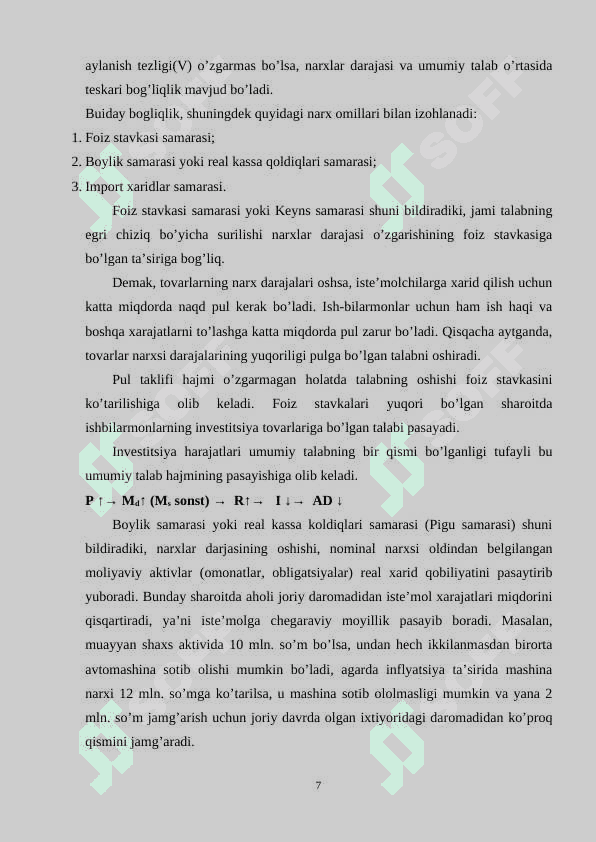 Yalpi talab yalpi taklif modeli 7