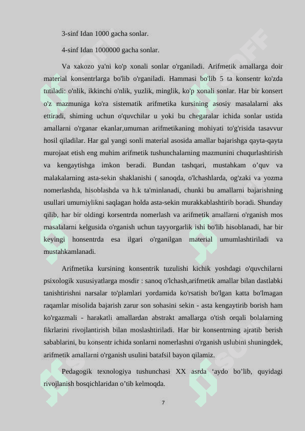 3-sinf matematikada arifmetik amallarni o'rgatish metodikasi 7