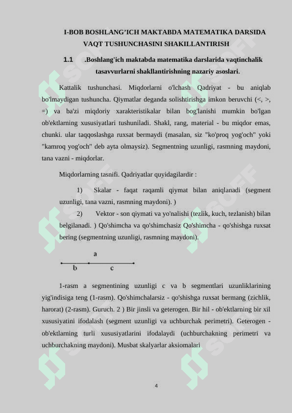 4- sinfda vaqt birliklarini o’rgatish metodikasi 4
