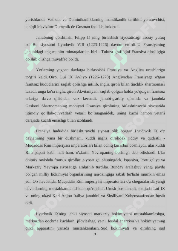 11—15-asrlarda Fransiya 7