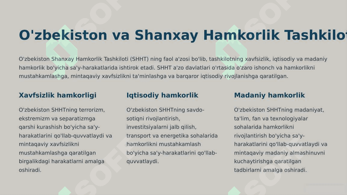 O'zbekistonning xalqaro tashkilotlar bilan aloqalari 4