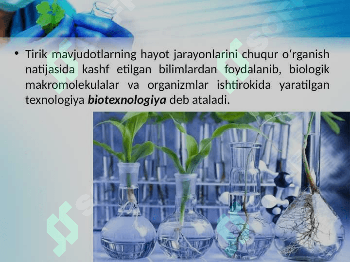 Gen va hujayra muhandisligiga asoslangan biotexnologiya. 2