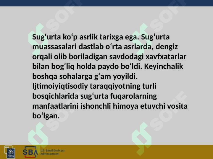 Sug`urta tushunchasi, turlariva O`zbekistondagi sug`urtalar 4