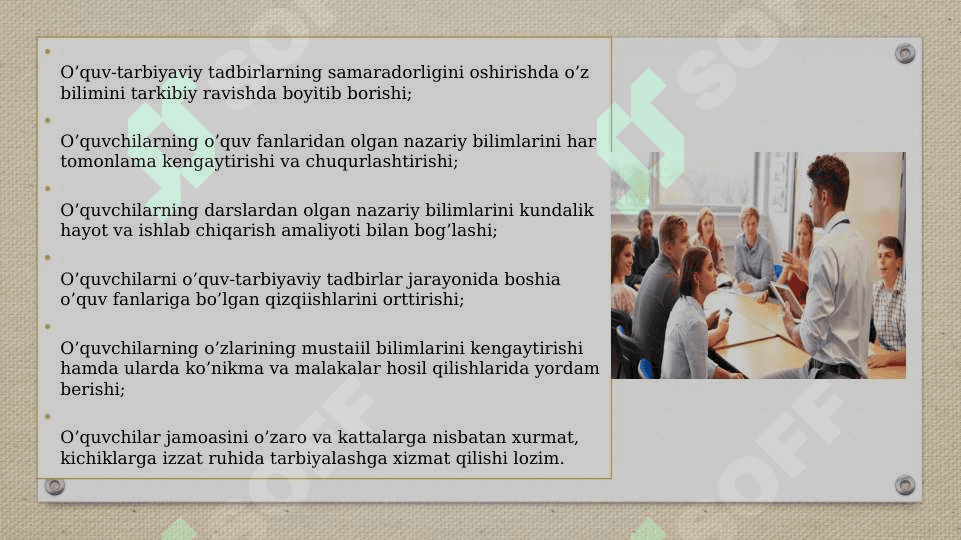 Tarbiyaviy ishlarni tashkil etishda senariy tuzish metodi 5