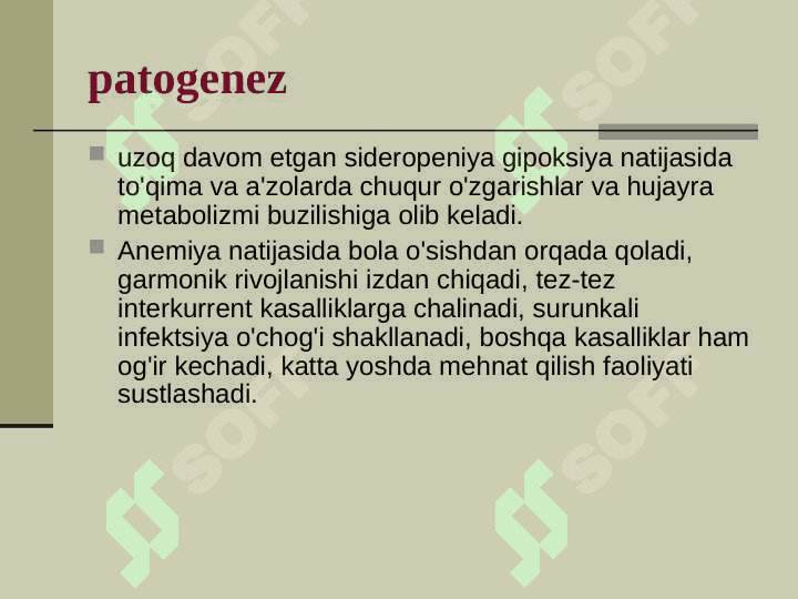 Bolalarda tanqislik anemiyalari 6