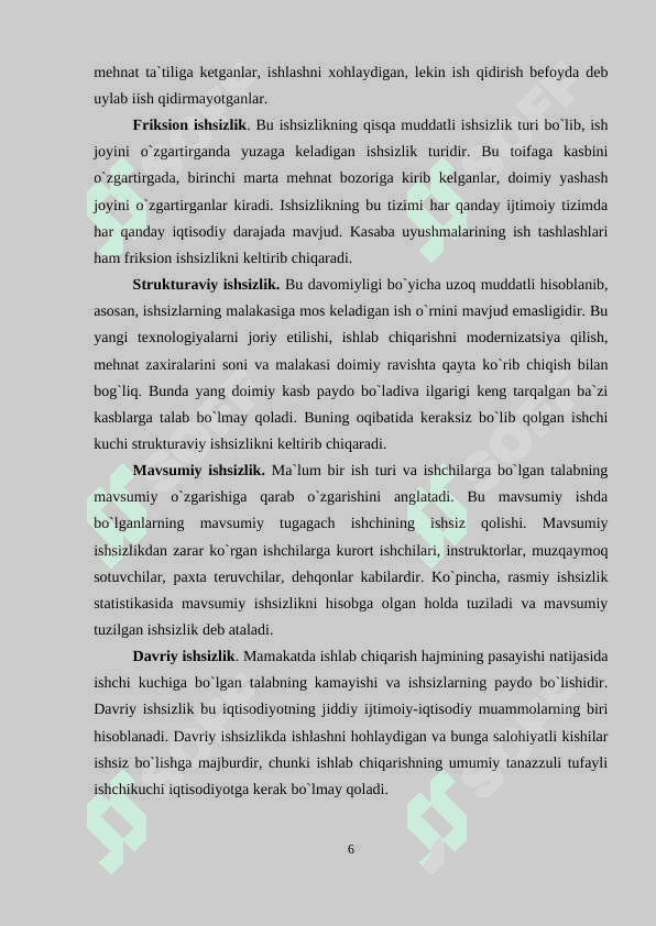 Global ishsizlik muammosi va uning ko’rsatkichlari 6