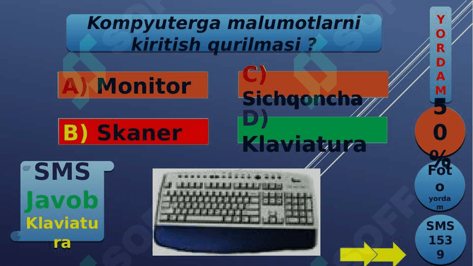 kompyuter qurilmalari savol javob o'yin dastur 2