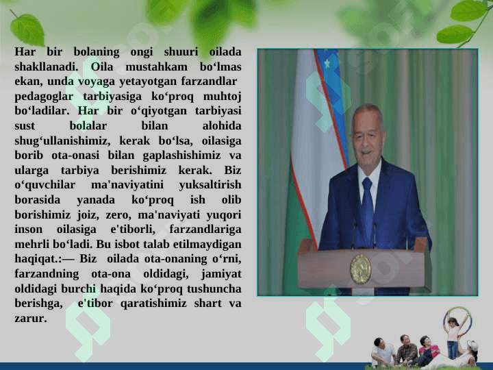Oila psixalogiyasi. 2