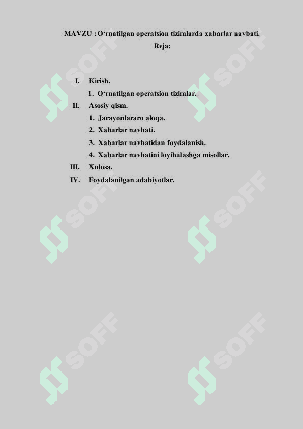 O’rnatilgan operatsion tizimlarda xabarlar navbati 2