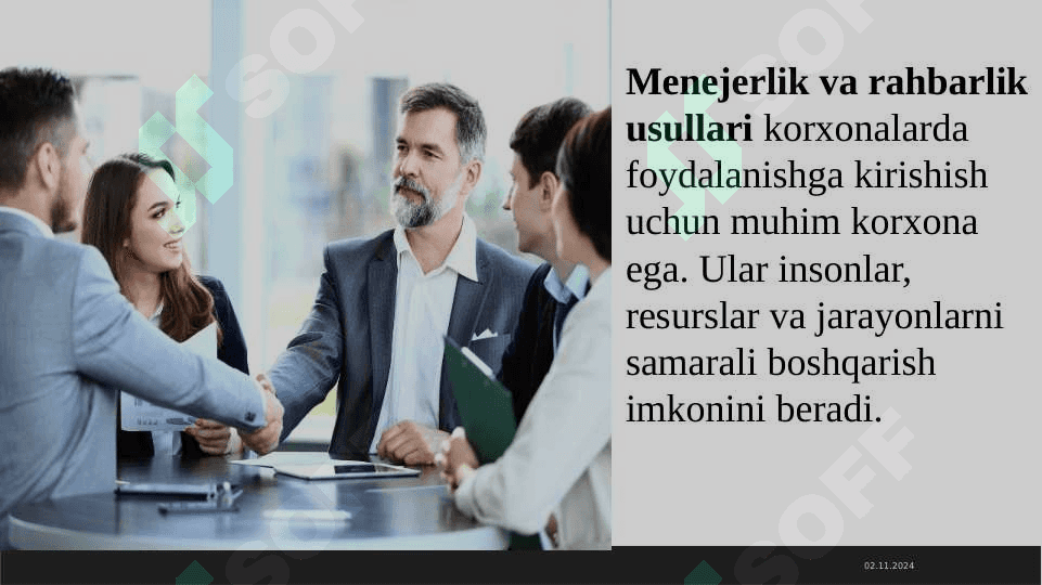 Menejer va Rahbarlik usullari 3