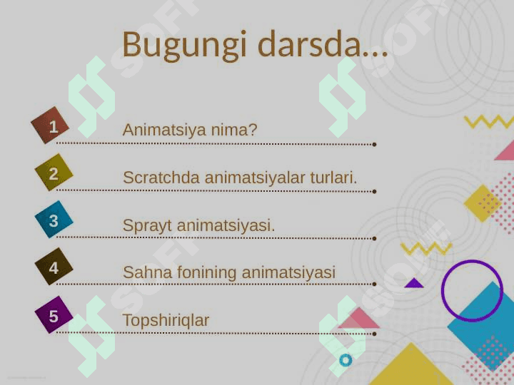 Murakkab animatsiyalar yaratish. 2