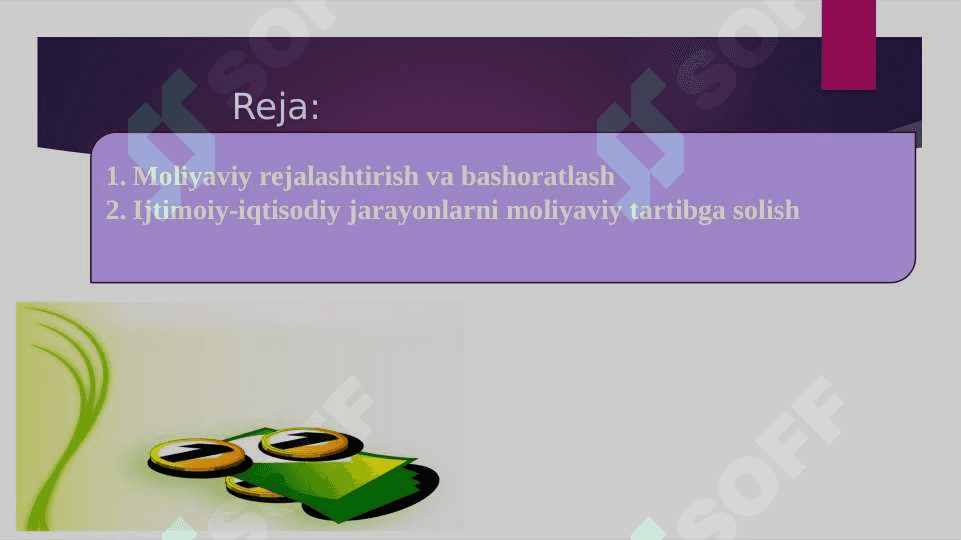 Moliyaviy rejalashtirish va tartibga solish 2