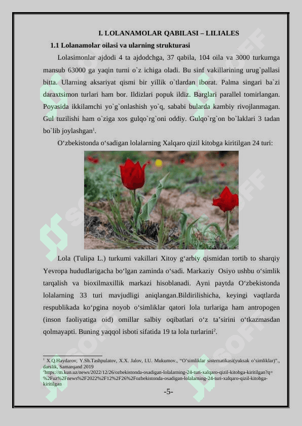 Gulsafsardoshlar oilasi 5