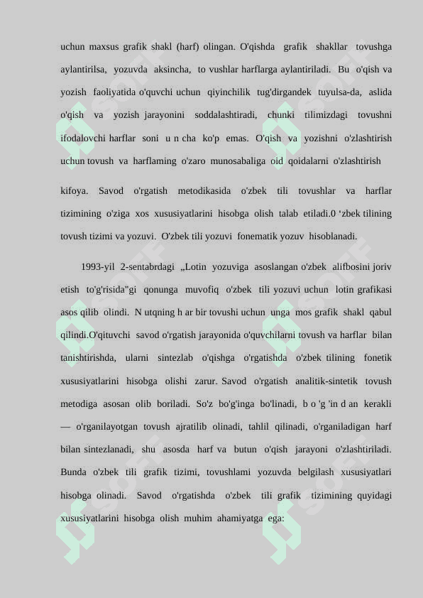 Savod o‘rgatishda hozirgi zamon analiz-sintez tovush metodi. Bolalarning savod o‘rgatishga tayyorgarligini o‘rganish 7