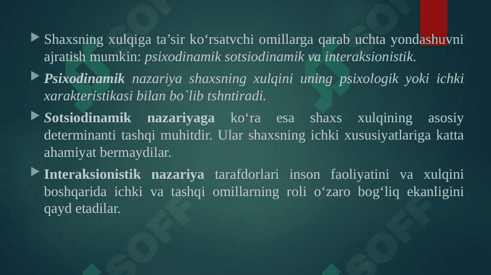 Shaxs psixologiyasi faniga kirish 6