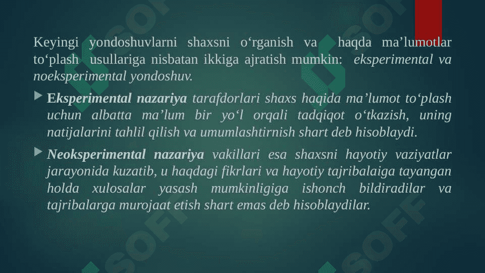 Shaxs psixologiyasi faniga kirish 7