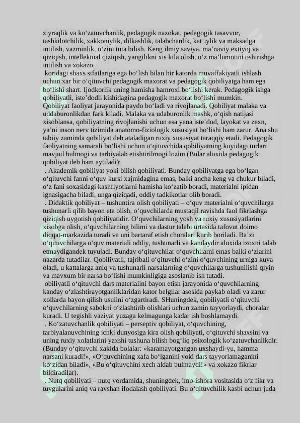 O‘qituvchi psixologiyasi 4