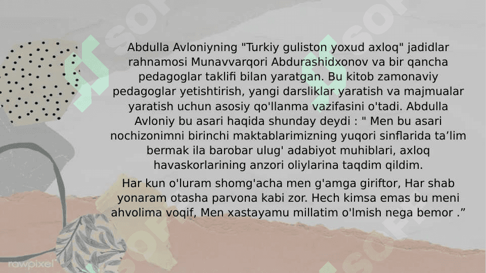 Abdulla Avloniyning pedagogik qarashlari 4