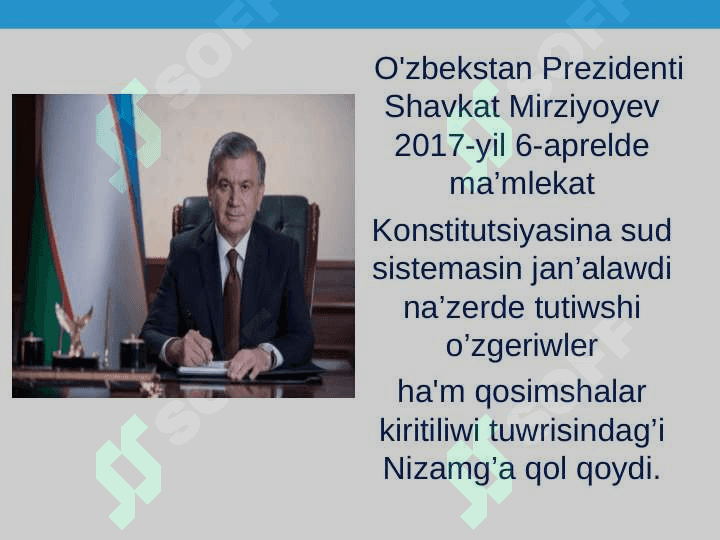 O‘ZBEKSTAN RESPUBLIKASININ’  SUD SISTEMASI 6