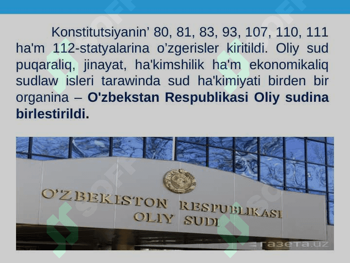 O‘ZBEKSTAN RESPUBLIKASININ’  SUD SISTEMASI 8