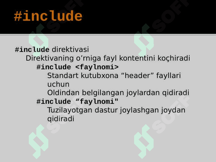 C/C++: Deriktivalar 3