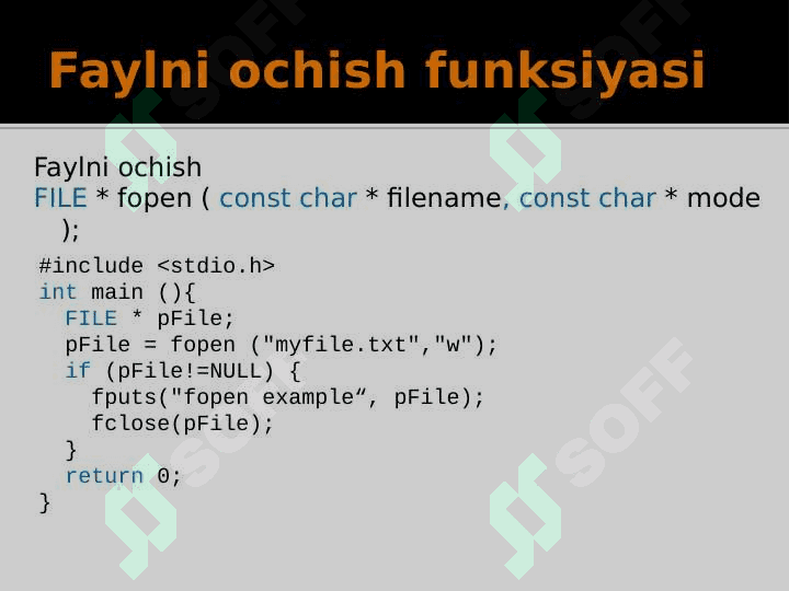 C/C++: Fayllar bilan ishlash 4
