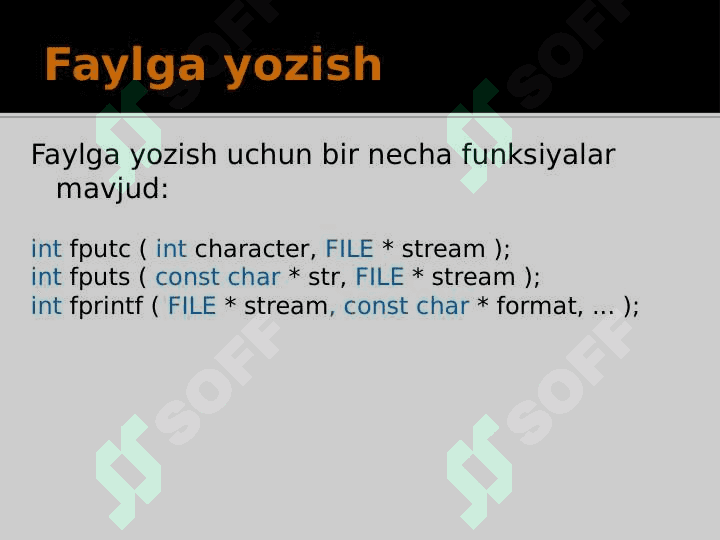 C/C++: Fayllar bilan ishlash 7