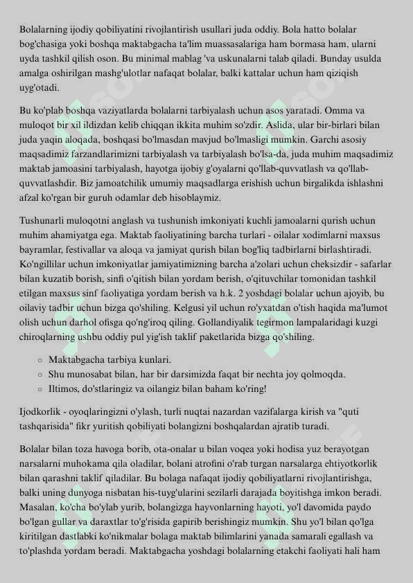 Maktabgacha yoshdagi bolalar ijodkorligini shakllantirishda mehnat faoliyatidan foydalanish 5