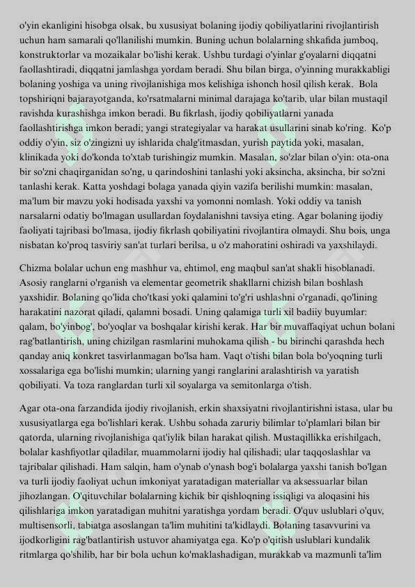 Maktabgacha yoshdagi bolalar ijodkorligini shakllantirishda mehnat faoliyatidan foydalanish 6