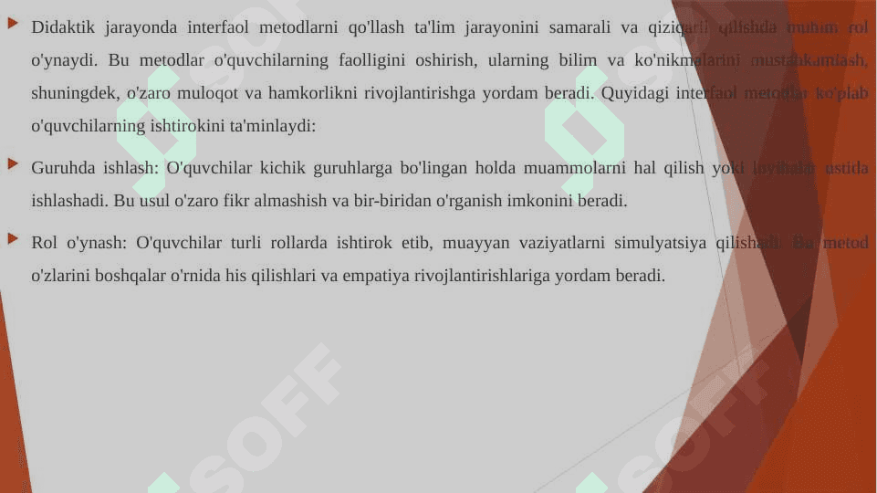 Didaktik jarayonda interfaol metodlarni qo'llash 3