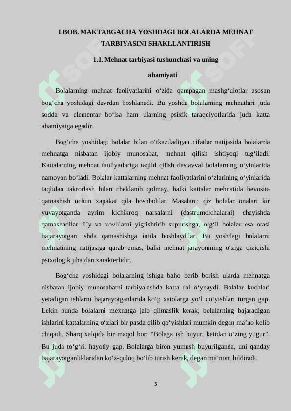 MAKTABGACHA YOSHDAGI BOLALARNI MEXNAT TARBIYASI 5