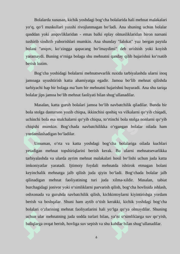 MAKTABGACHA YOSHDAGI BOLALARNI MEXNAT TARBIYASI 6