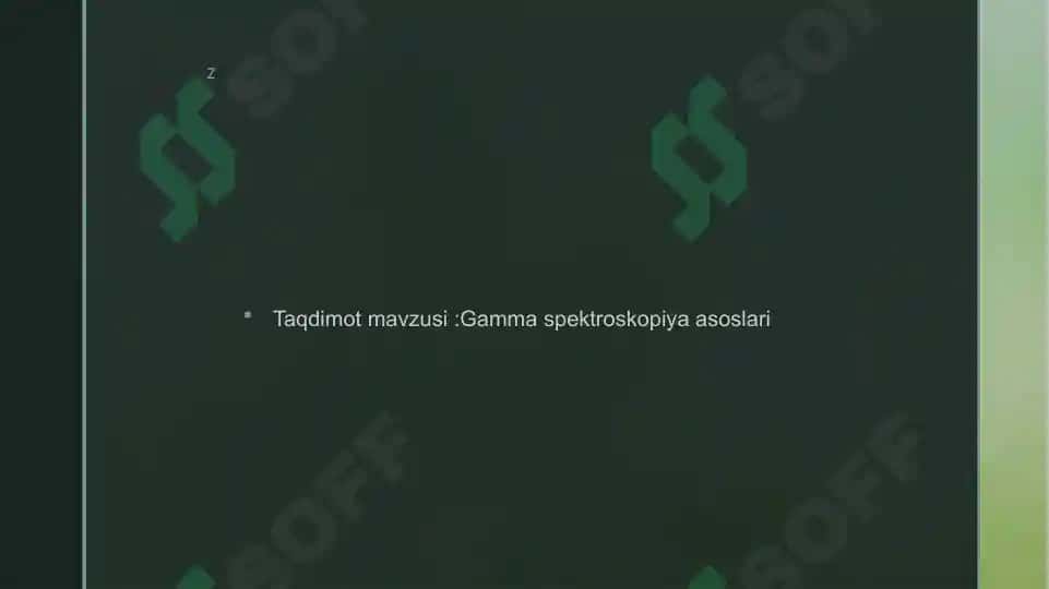 Gamma spektroskopiya asboblari 2