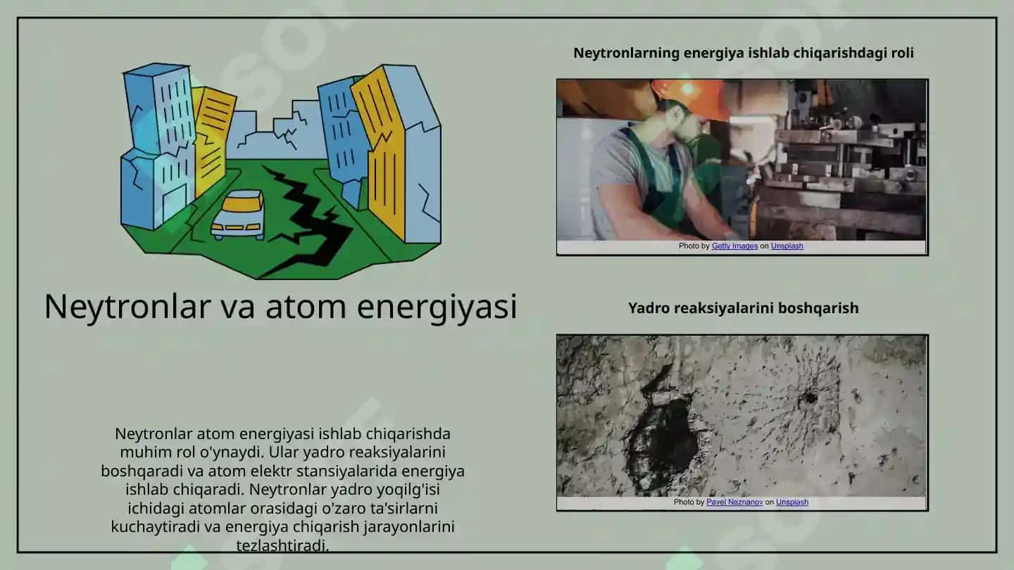 Neytronlarning modda bilan o'zaro ta'siri 8