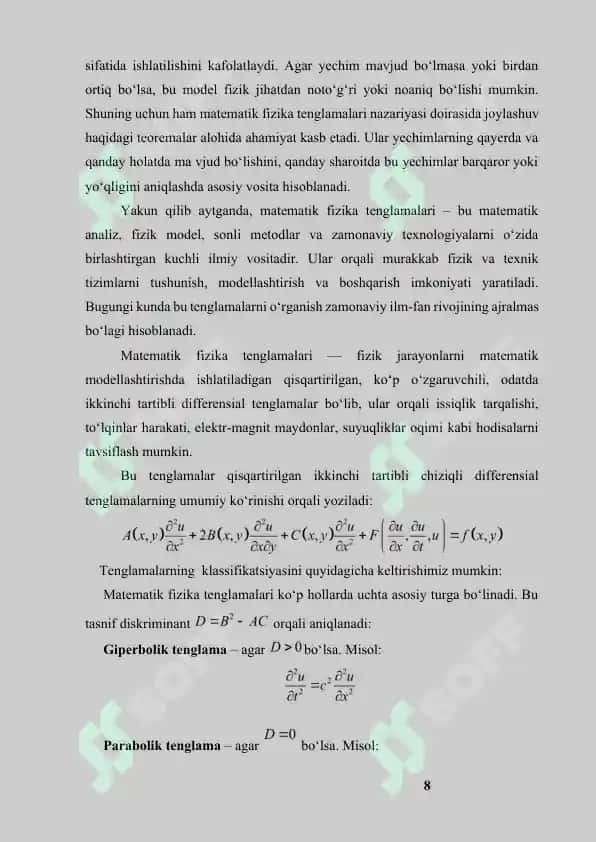 Matematik fizika tenglamalari 7