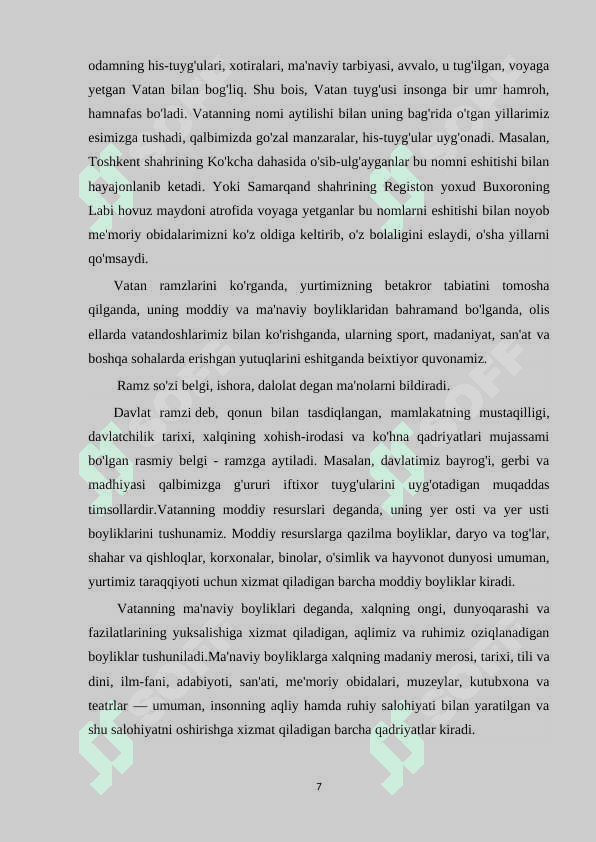 BOLALARNI VATANPARVARLIK MUHIDA TARBIYALASHDA MTT NING O'RNI. 7